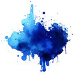 © Alex - Watercolor stain blue paint splatter on paper texture Generative AI