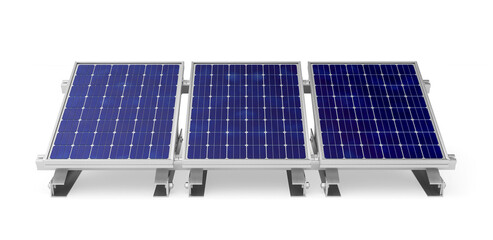 Sticker - Solar panels in realistic 3d render