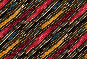 Wall Mural - embroidered abstract design fabric seamless pattern. repeating fashion textile backdrop. generative 