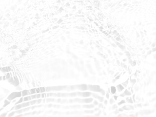  Defocus blurred transparent white colored clear calm water surface texture with splashes and bubbles. Trendy abstract nature background. Water waves in sunlight with copy space. White water shine