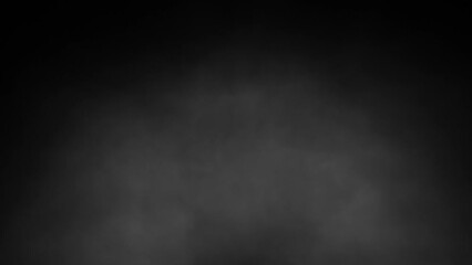 Sticker - realistic dark smoke cloud seamless looping animation on dark black background. copy space.