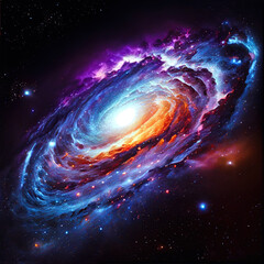 Wall Mural - Psychedelic cosmic galaxy - By Generative AI