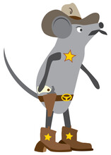 Cartoon Mouse Sheriff