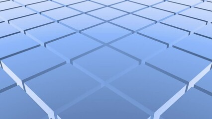 Poster - Looping abstract background of divergent cubes. 3D rendering.