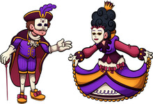 Venetian Carnival. Vector Clip Art Illustration With Simple Gradients. All In One Single Layer.