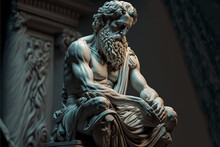 Illustration Of Sculpture Of A Stoic, Representing Philosophy And Stoicism