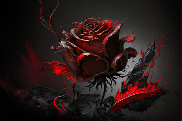 valentines day gothic rose romance inspired cinematic holiday with room for copy / print space love 