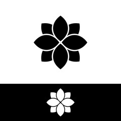 Aufkleber - black and white simple and elegant logo template, suitable for restaurant or company and the like vector EPS