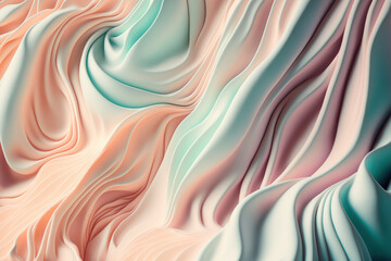 Wall Mural - Soft colors texture, smudges ice cream satin background, generative ai
