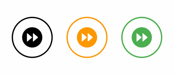 Leinwandbilder - video player icon set. Vector illustration.
