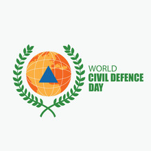 Vector Illustration World Civil Defence Day. Simple and Elegant Design