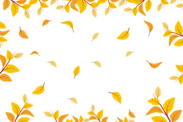 Wall Mural - vector illustration of falling leaves. vector falling flying autumn leaves