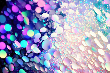 Canvas Print - Opalescent Abstract Background with Bokeh. Created with Generative AI Technology