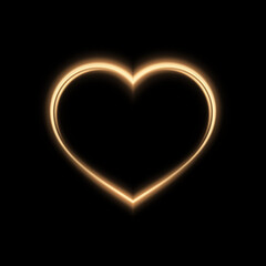 Poster - Radiant heart shape frame with shimmering fairy dust bursts. Design element for Valentine's Day. Vector for web design and illustrations.