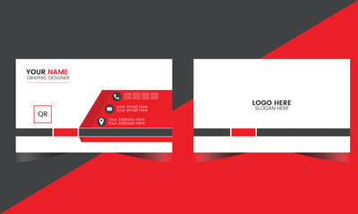 Wall Mural - Modern business card design template . Double-sided creative business card template .Vector illustration. creative modern name card and business card. Personal visiting card with company logo. Set of 