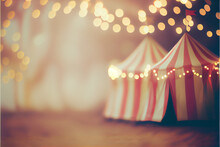 Cute Circus Scene Background. Generative Ai