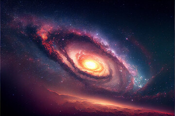 space galaxy wallpaper. generative ai