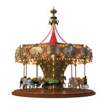 3d Render Antique Carousel In The Park