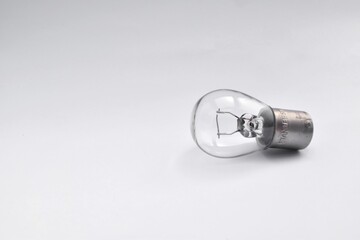 Glass lamp against white background