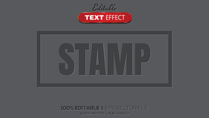 Poster - 3D editable text effect stamp theme