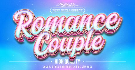 Poster - Editable text style effect - Romance Couple text style theme.