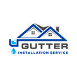 Illustration graphic vector of gutter installation and repair service logo design 