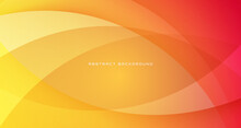 3D Orange Geometric Abstract Background Overlap Layer On Bright Space With Waves Decoration. Graphic Design Element Cutout Style Concept For Banner, Flyer, Card, Brochure Cover, Or Landing Page