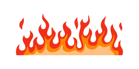 Poster - fire and flames in cartoon illustration for design element