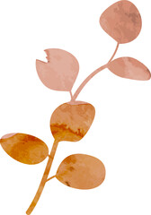Aufkleber - Watercolor leaf branch