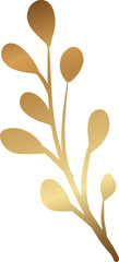 Fototapete - Golden leaf branch