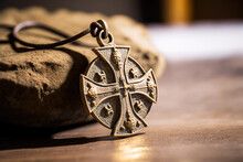 Ancient Templar Cross - Handmade, Christian Cross, Pendant, Bronze