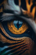 detailed close-up photography of a tiger eye, tiger