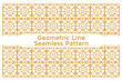 Geometric Line Seamless Pattern Design on White Background