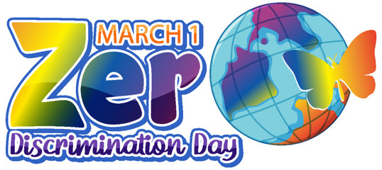 Wall Mural - zero discrimination day banner design