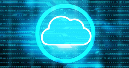 Poster - Cloud computing. Futuristic technology. 3d illustration.