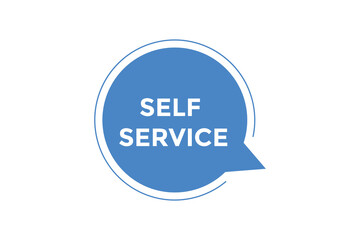 Wall Mural - Self service button web banner templates. Vector Illustration