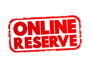 Poster - Online Reserve text stamp, concept background