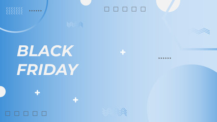 Wall Mural - Black Friday, Big Sale, creative template on flat design. Light blue design vector