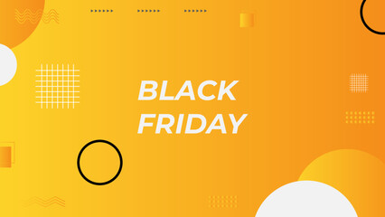 Wall Mural - Black Friday, Big Sale, creative template on flat design. Yellow design vector