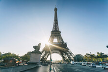 Eiffel Tower Against Clear Sky, Paris, France