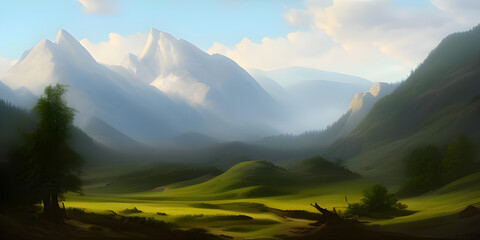 Wall Mural - mountain landscape