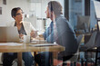 © Reese/peopleimages.com - Planning, collaboration and business people in a corporate meeting, company discussion and brainstorming on a laptop. Teamwork, web design and employees talking about a plan for a website on a pc