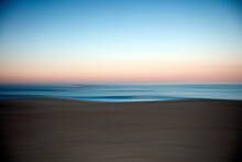 Landscape At Sunset In The Beautiful Nazare North Beach.