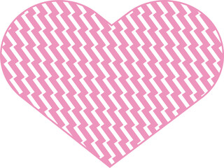 Wall Mural - Heart shape made of lightning patterns, elements for Valentine's Day, celebration, party, wedding