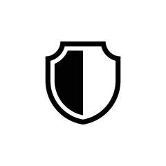 Poster - Shield Icon in trendy flat style isolated on white background. Shield symbol