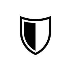 Poster - Shield Icon in trendy flat style isolated on white background. Shield symbol