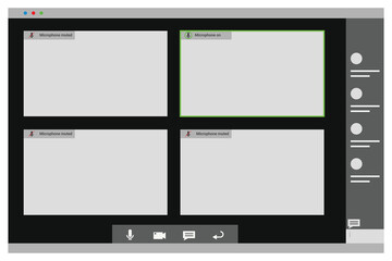 Poster - Online video chat template set