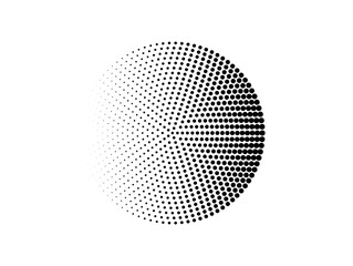 Poster - Halftone circles, halftone dot gradient