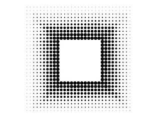 Poster - Halftone circles, halftone dot gradient