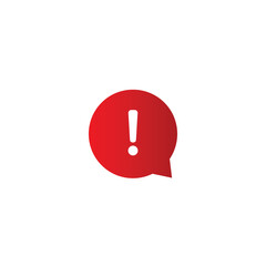 Poster - exclamation bubble icon warn alert sign